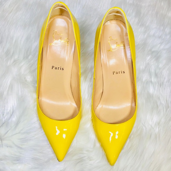 Shoes - Christian Louboutin Glossy Yellow Pumps